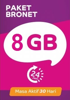 Kuota Axis Bronet 30 Hari - Bronet 8 GB + Kuota di Kota-mu, 30 Hari