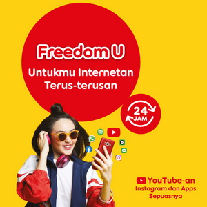 Kuota Indosat Freedom U (Unlimited) - 500MB + Unlimited App 2 Hari