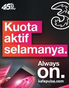 Kuota Three AON - AON 4 GB + 1 GB Area Promo
