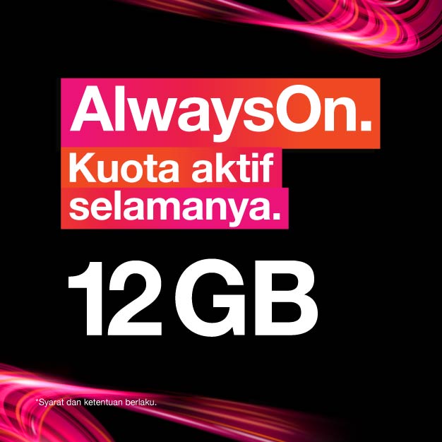 Kuota Three AON - 12 GB All + 4 GB Lokal