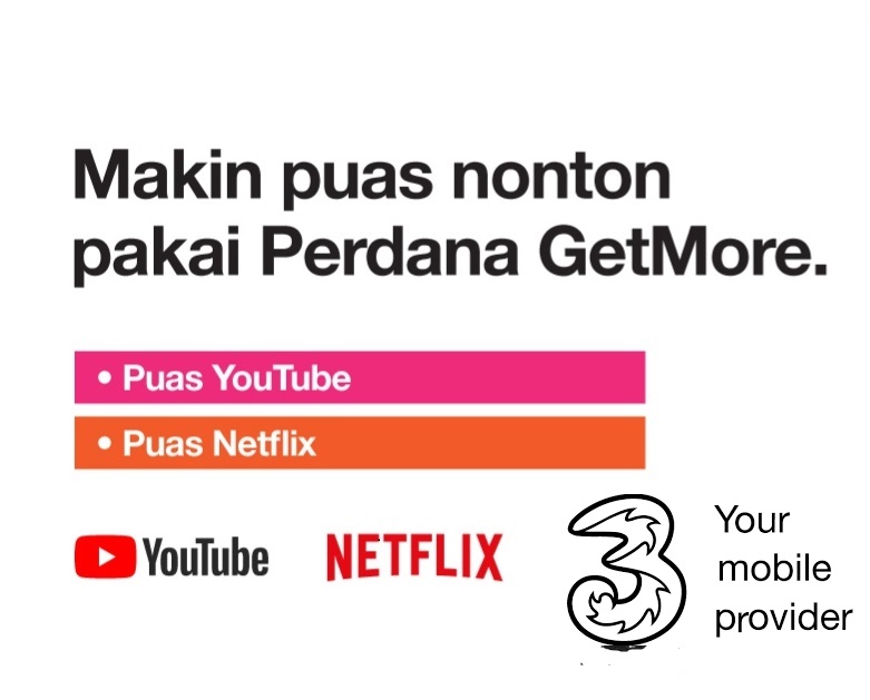 Kuota Three Get More - Get More 4 GB
